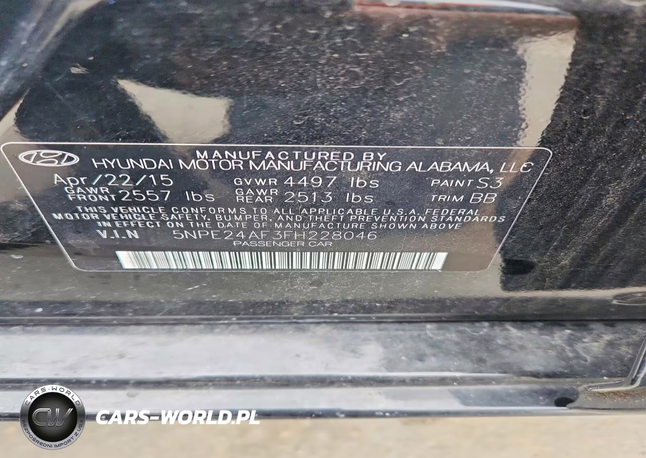 2015 Hyundai Sonata Se VIN:5NPE24AF3FH228046 - 12