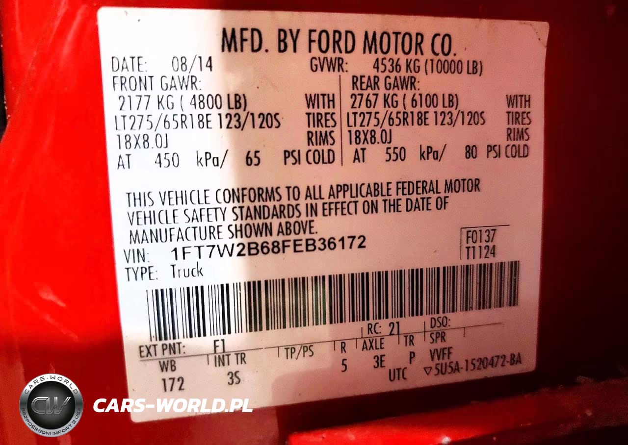 2015 Ford F250 Super Duty VIN:1FT7W2B68FEB36172 - 12