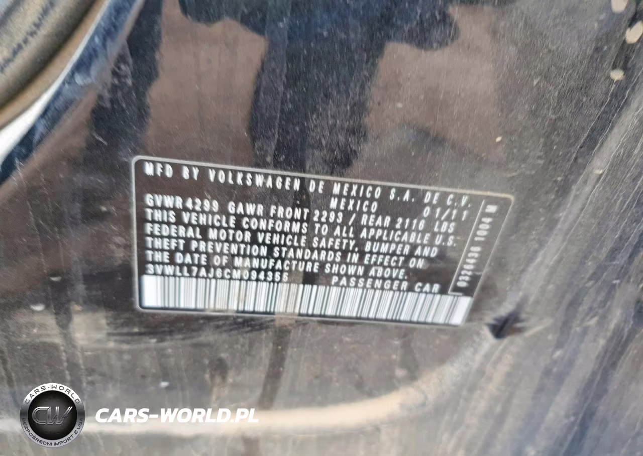 2012 Volkswagen Jetta Tdi VIN:3VWLL7AJ6CM094355 - 12