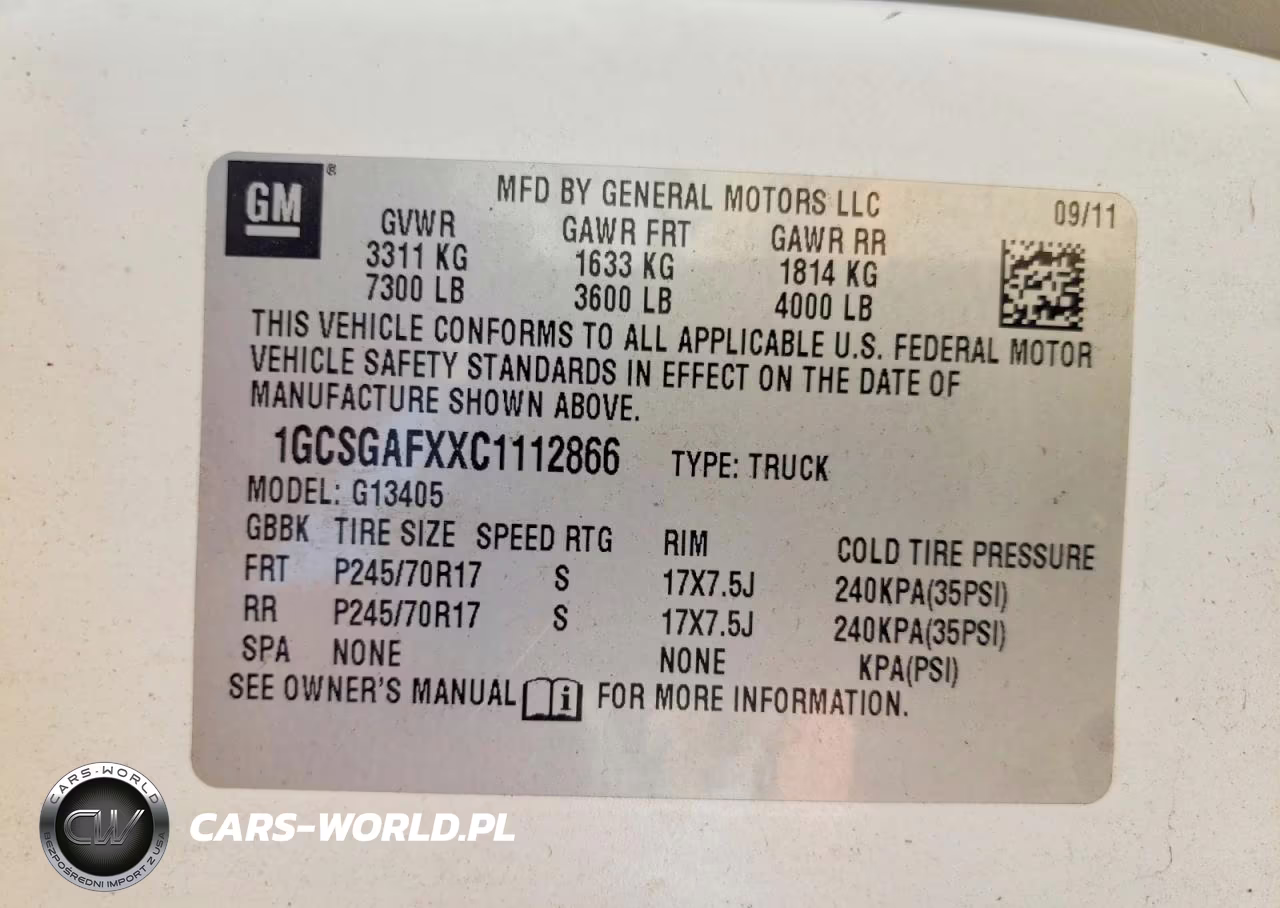 2012 Chevrolet Express 1500 Cargo Delivery Van VIN:1GCSGAFXXC1112866 - 13