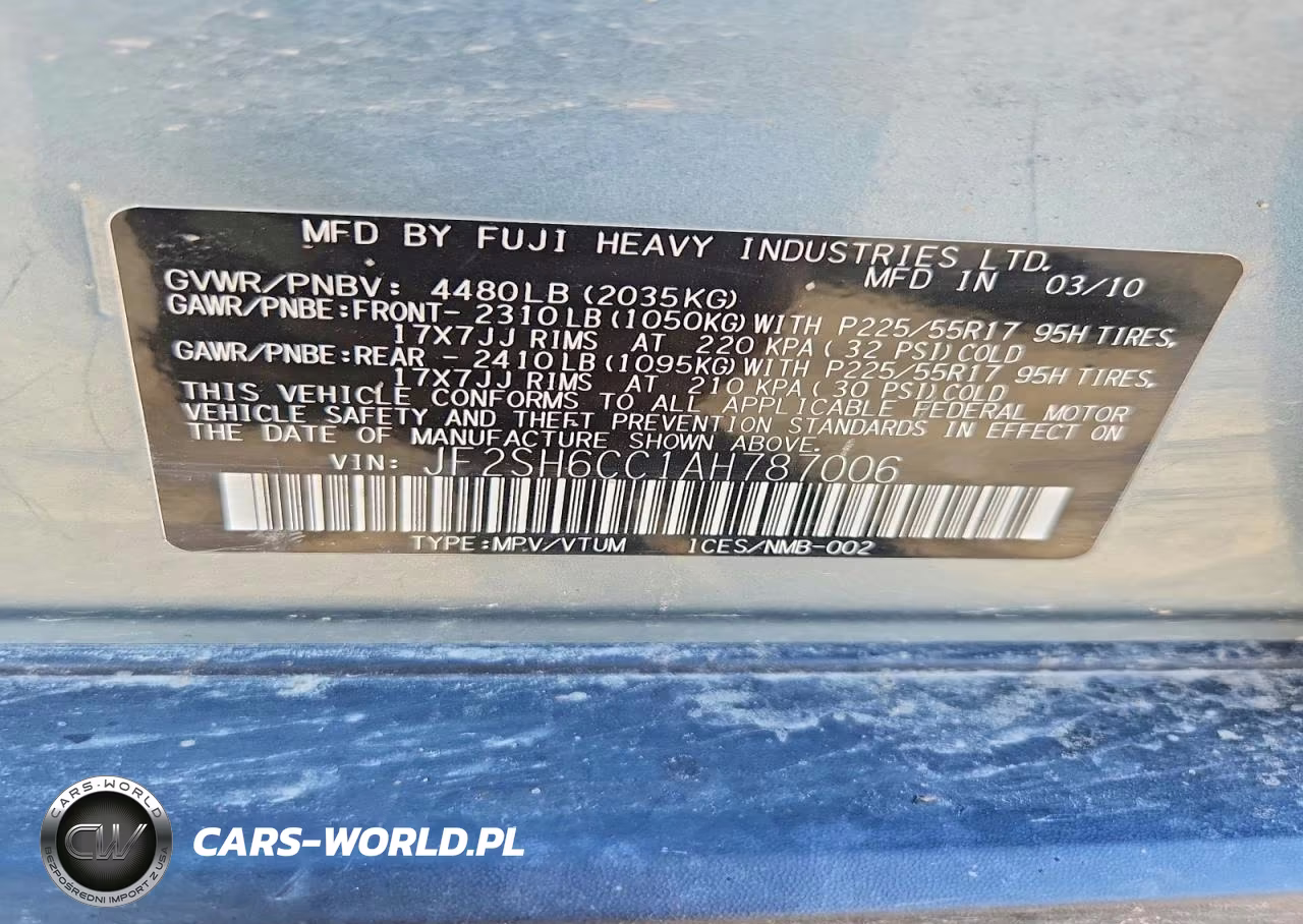 2010 Subaru Forester 2.5X Premium VIN:JF2SH6CC1AH787006 - 13