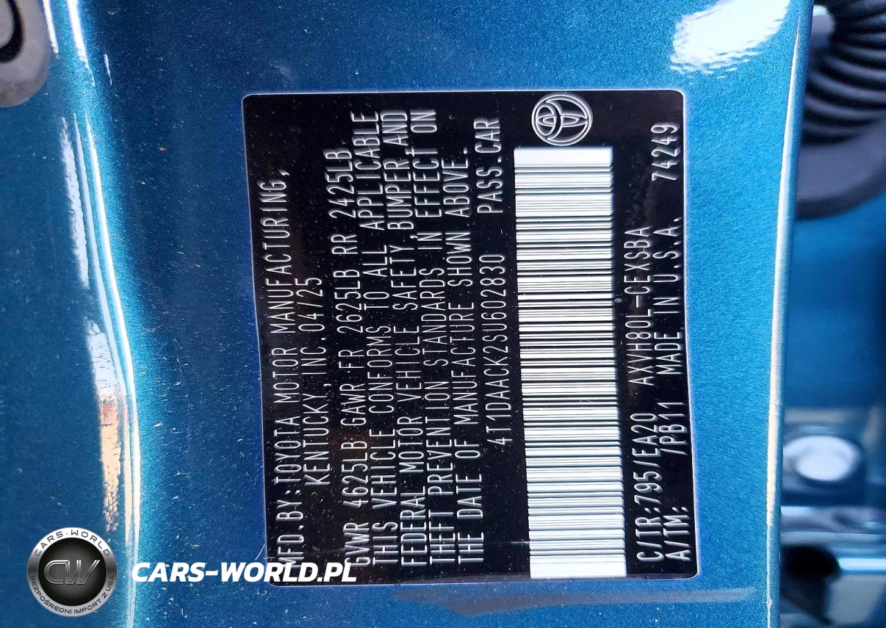2025 Toyota Camry Se VIN:4T1DAACK2SU602830 - 12