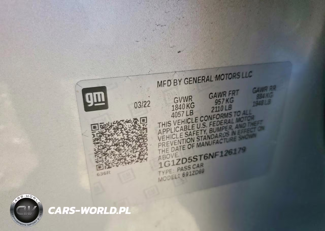 2022 Chevrolet Malibu Lt VIN:1G1ZD5ST6NF126179 - 12