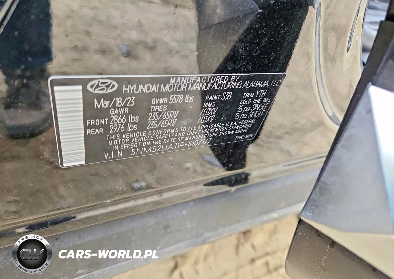 2023 Hyundai Santa Fe Blue VIN:5NMS2DA11PH007177 - 14