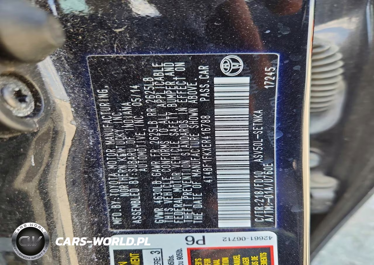 2014 Toyota Camry Le VIN:4T4BF1FKXER416788 - 12
