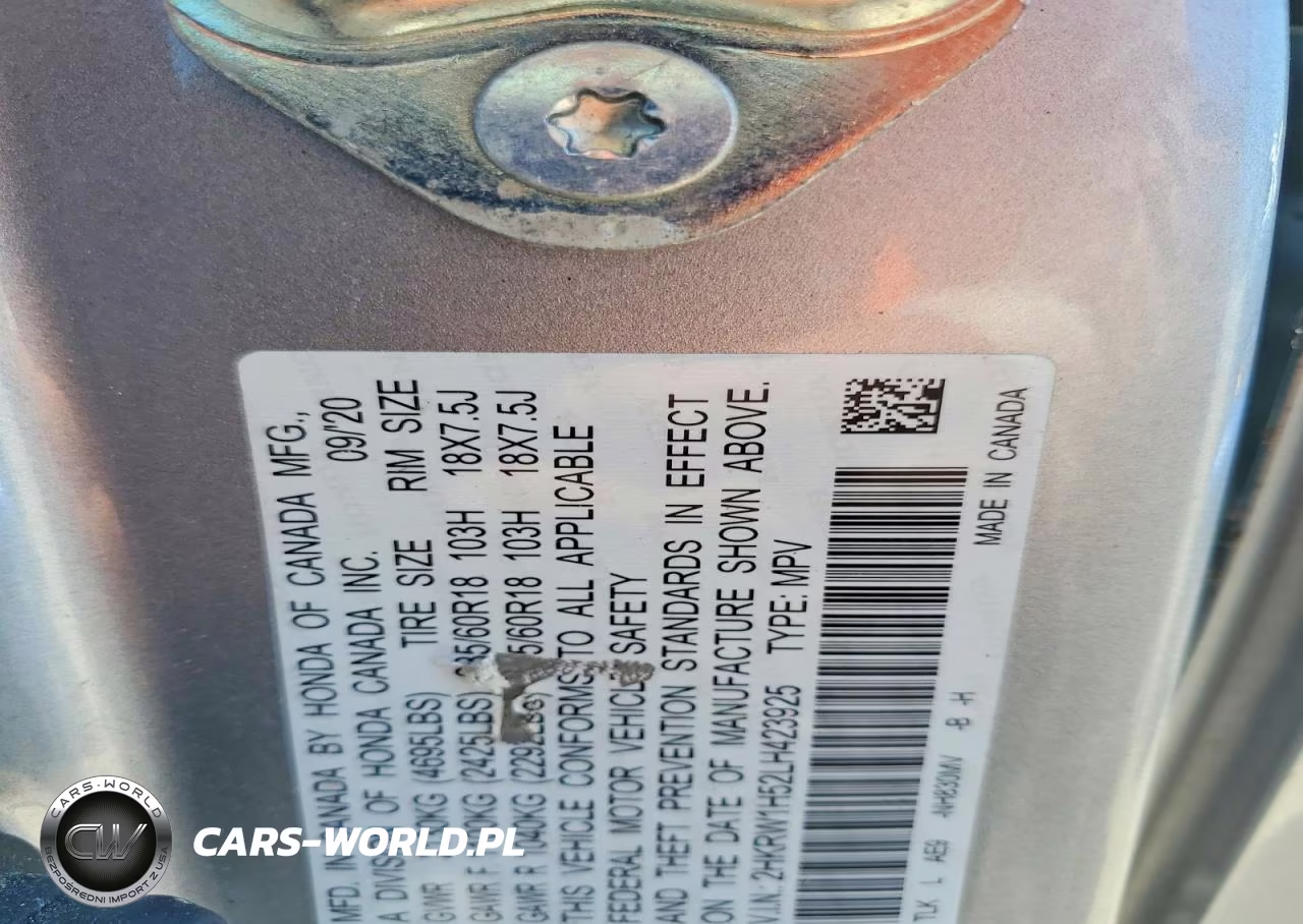 2020 Honda Cr-V Ex VIN:2HKRW1H52LH423925 - 14