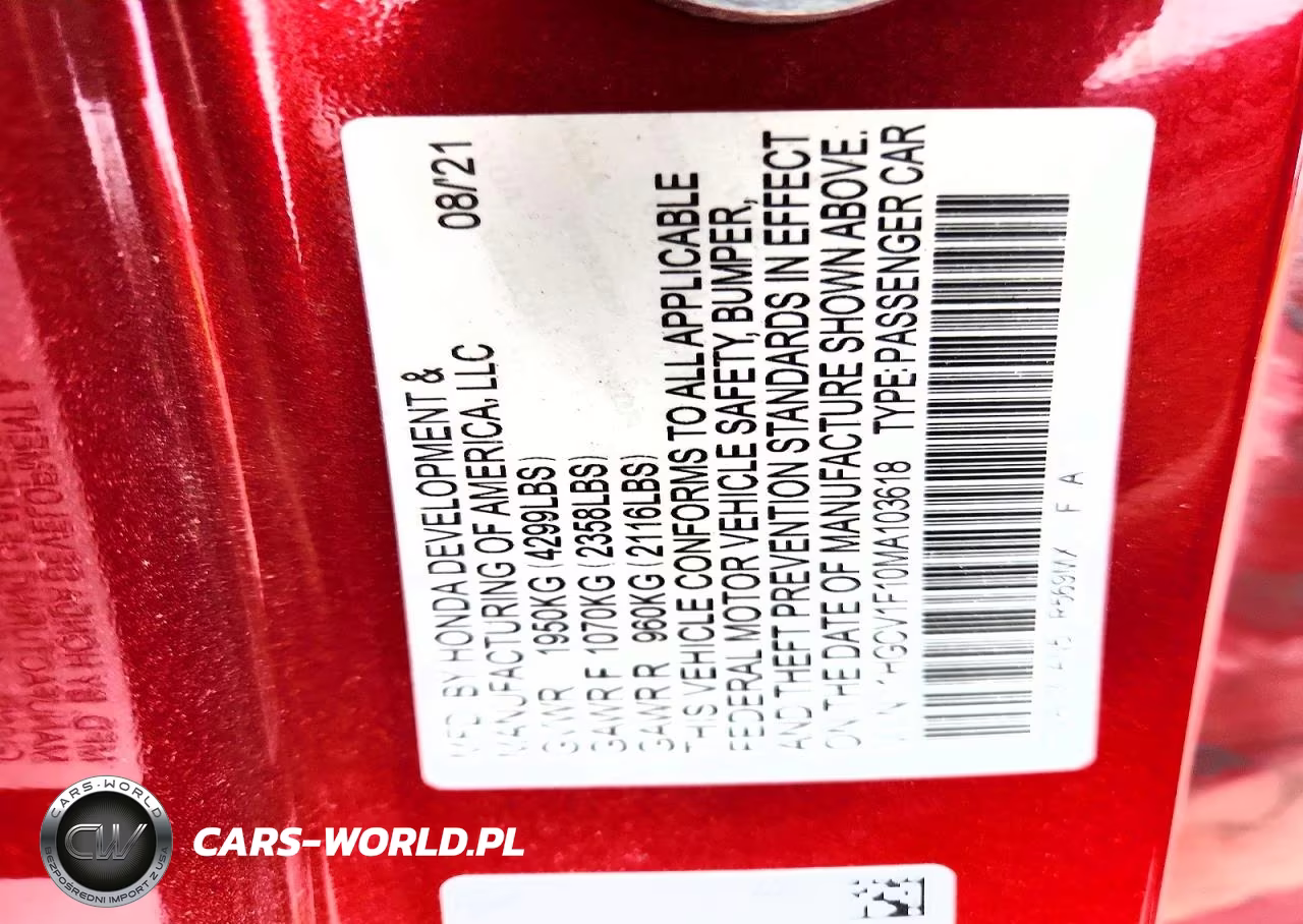 2021 Honda Accord Lx VIN:1HGCV1F10MA103618 - 12