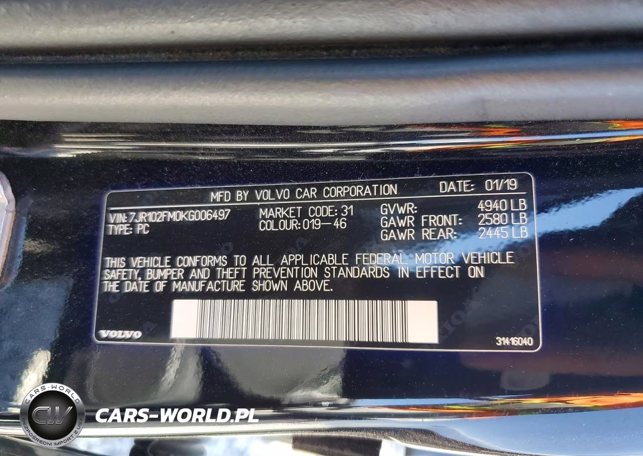 2019 Volvo S60 T5 R-Design VIN:7JR102FM0KG006497 - 12