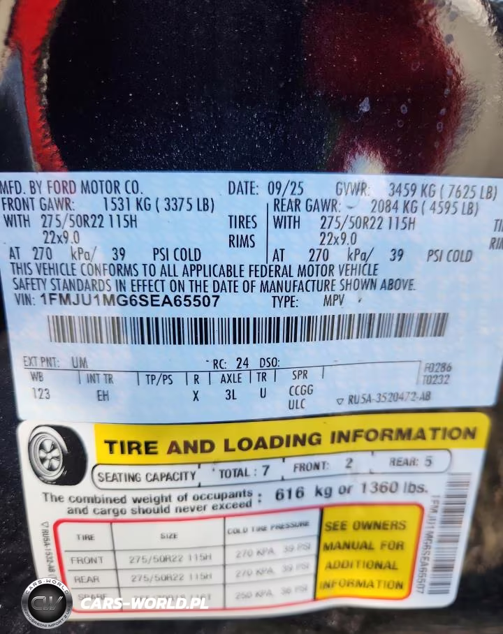 2025 Ford Expedition Platinum VIN:1FMJU1MG6SEA65507 - 13