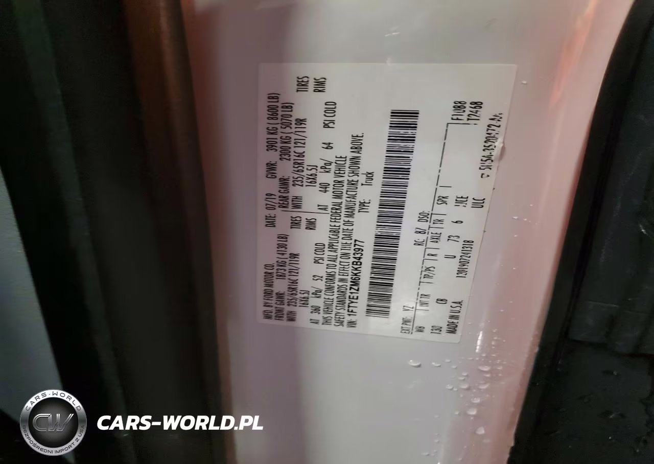 2019 Ford Transit T-150 VIN:1FTYE1ZM6KKB43977 - 14