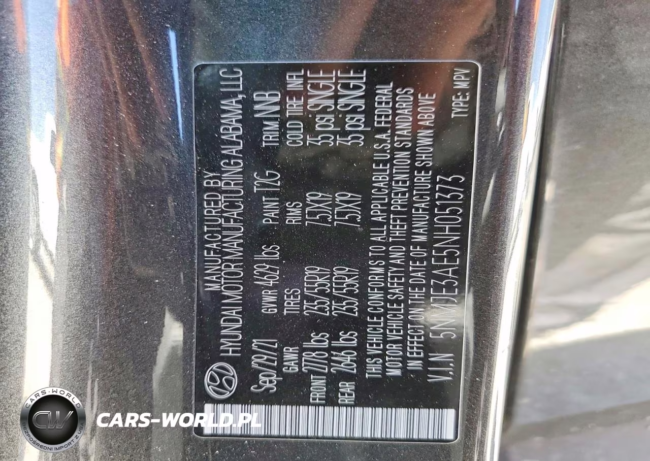 2022 Hyundai Tucson Limited VIN:5NMJE3AE5NH051373 - 13