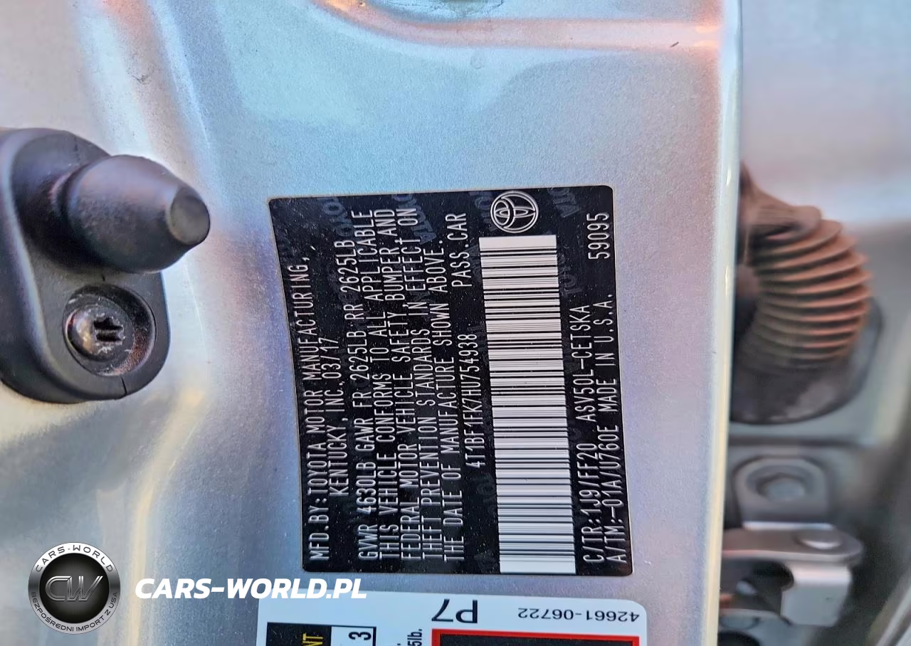2017 Toyota Camry Se VIN:4T1BF1FK7HU754938 - 12