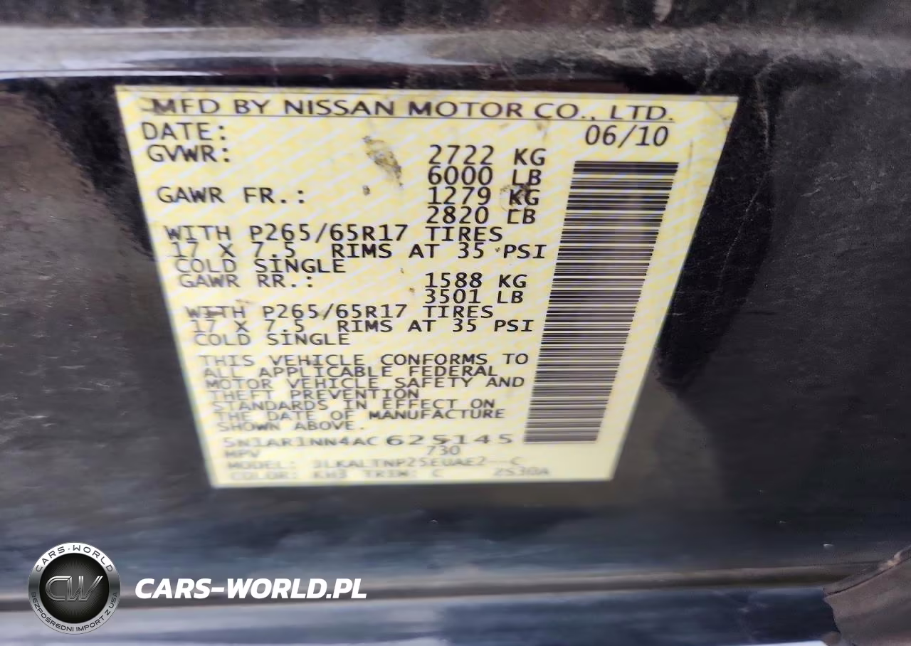 2010 Nissan Pathfinder S Fe+ VIN:5N1AR1NN4AC625145 - 13