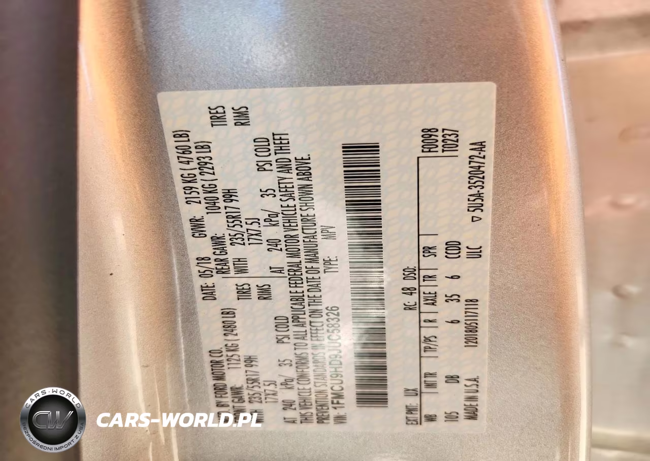 2018 Ford Escape Sel VIN:1FMCU9HD9JUC58326 - 14