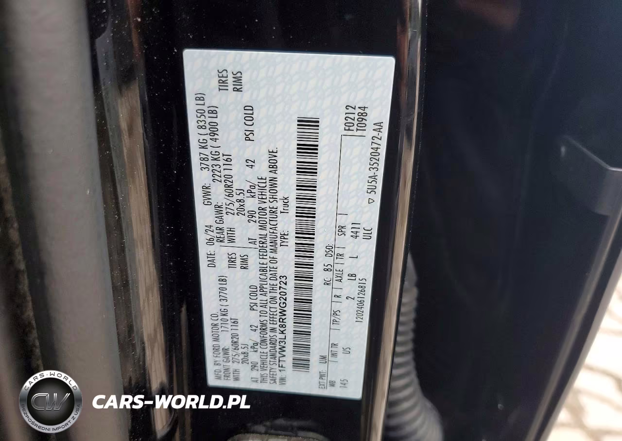 2024 Ford F150 Lightning Xlt VIN:1FTVW3LK8RWG20723 - 12