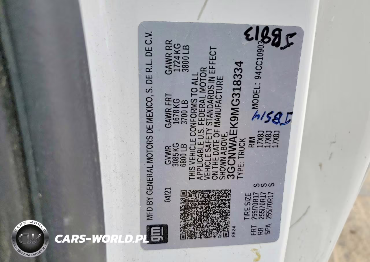 2021 Chevrolet Silverado C1500 VIN:3GCNWAEK9MG318334 - 12
