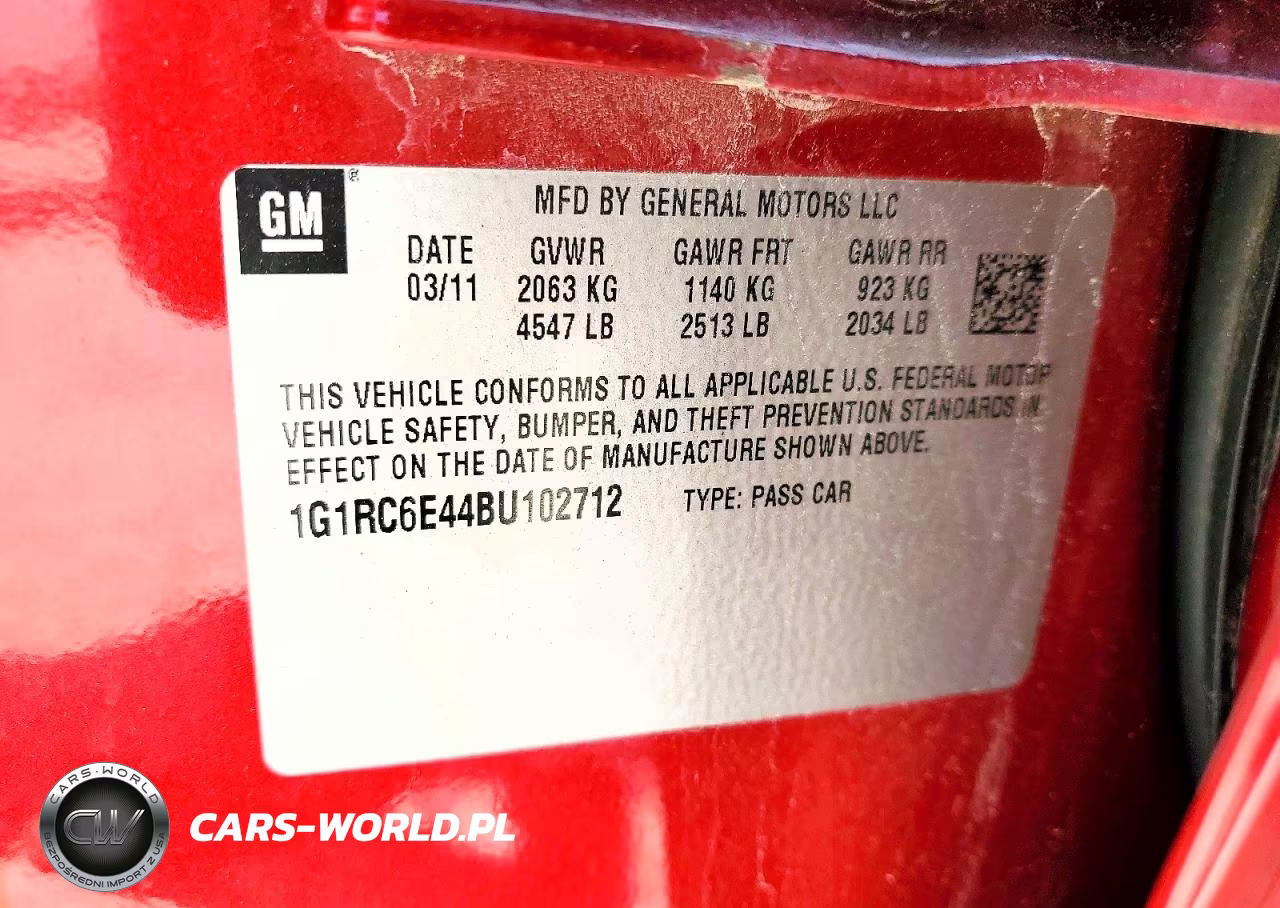 2011 Chevrolet Volt VIN:1G1RC6E44BU102712 - 12
