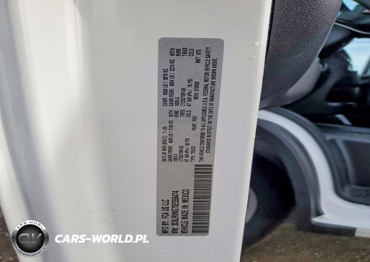 2025 Ram Promaster 1500 1500 Standard VIN:3C6LRVNG7SE556474 - 12