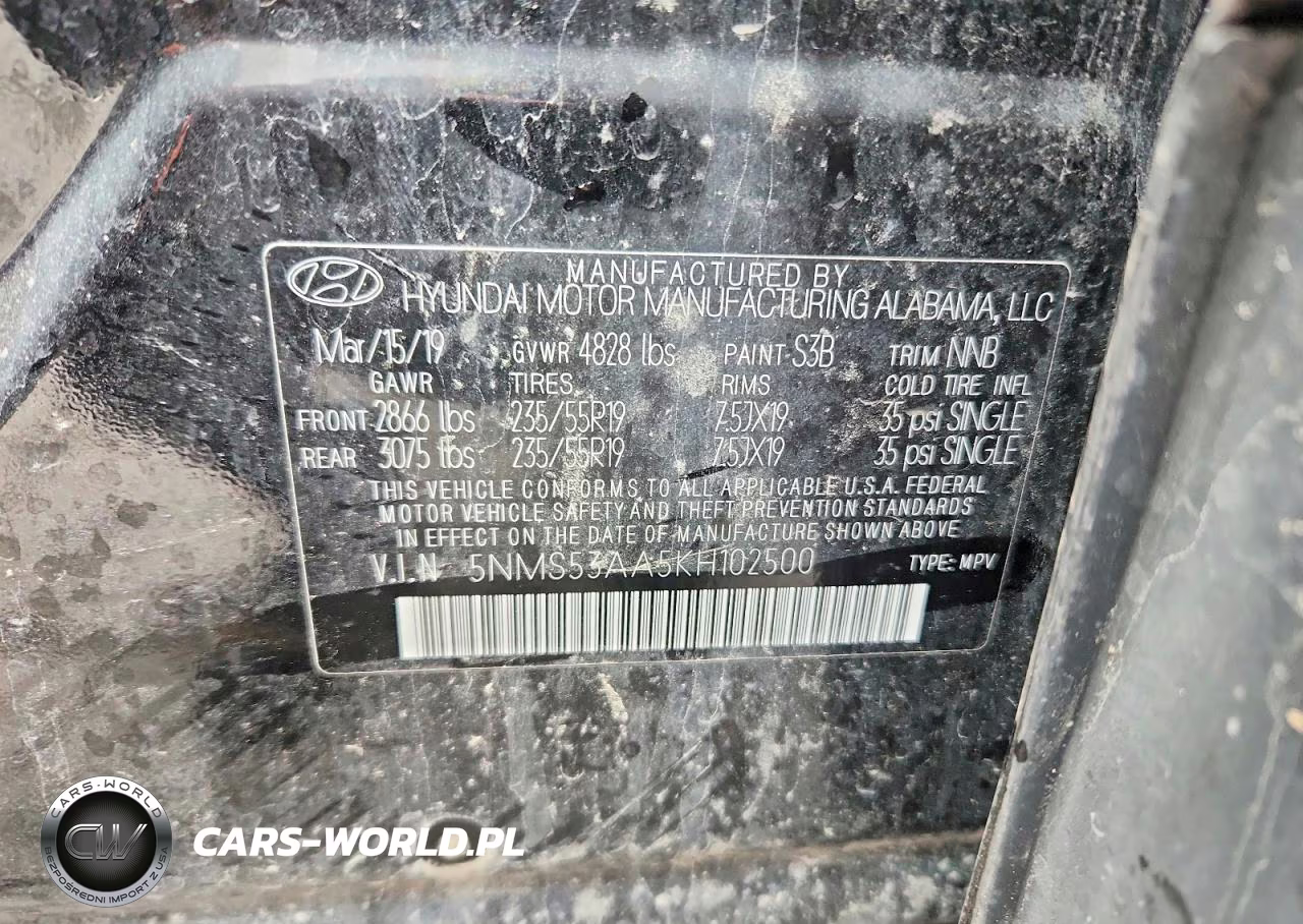 2019 Hyundai Santa Fe Ultimate 2.0T VIN:5NMS53AA5KH102500 - 13