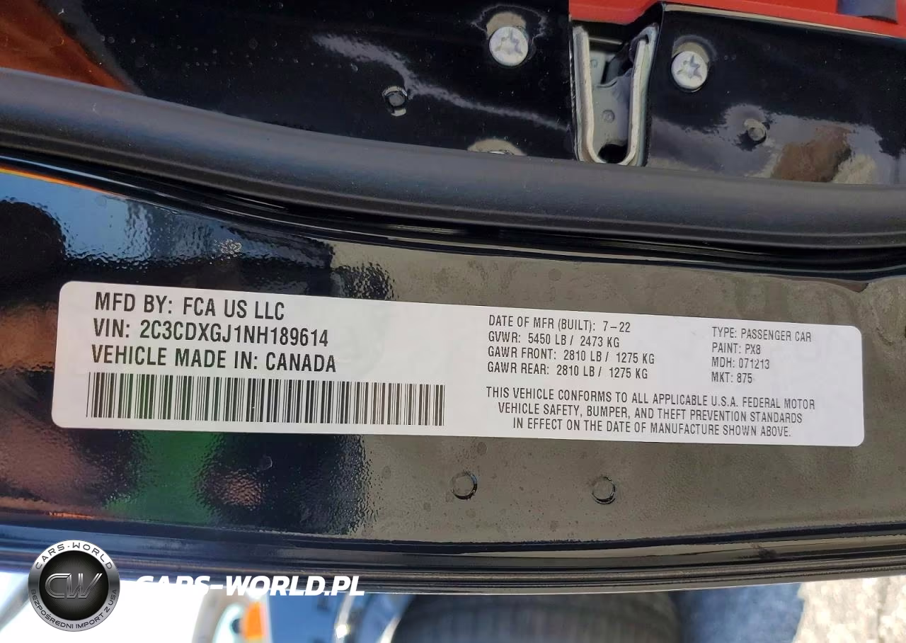 2022 Dodge Charger Scat Pack VIN:2C3CDXGJ1NH189614 - 12