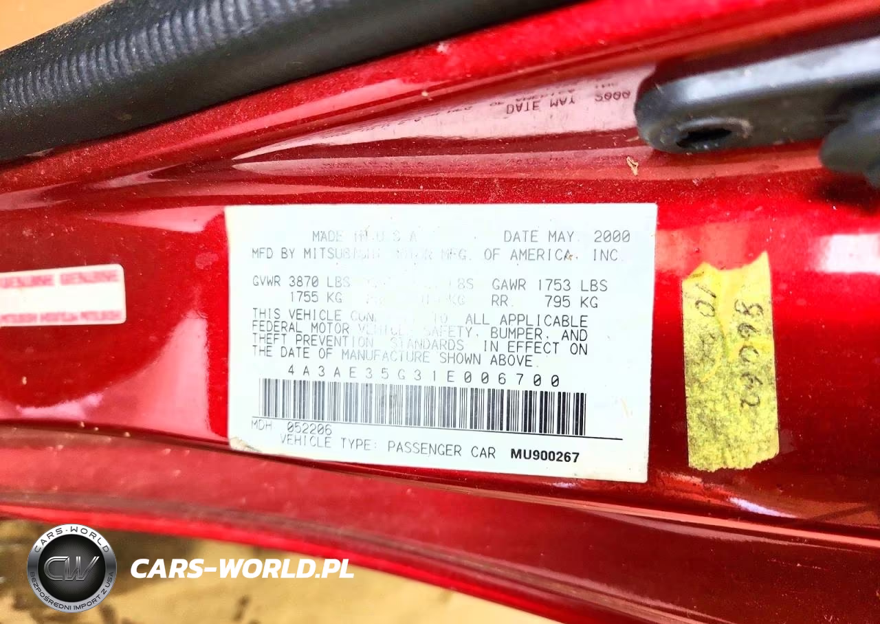 2001 Mitsubishi Eclipse Spyder Gs VIN:4A3AE35G31E006700 - 13