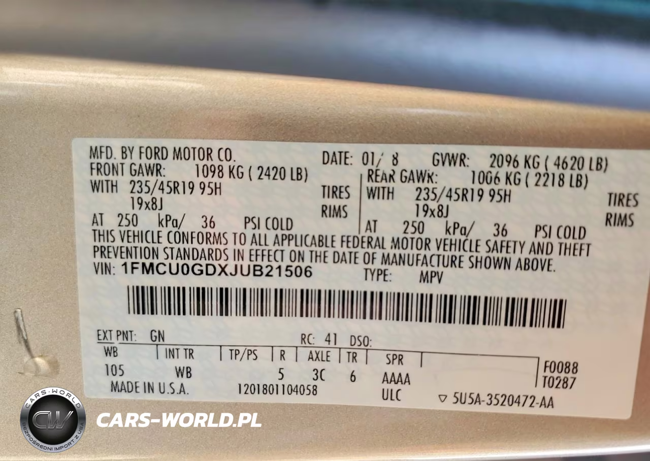 2018 Ford Escape Se VIN:1FMCU0GDXJUB21506 - 12