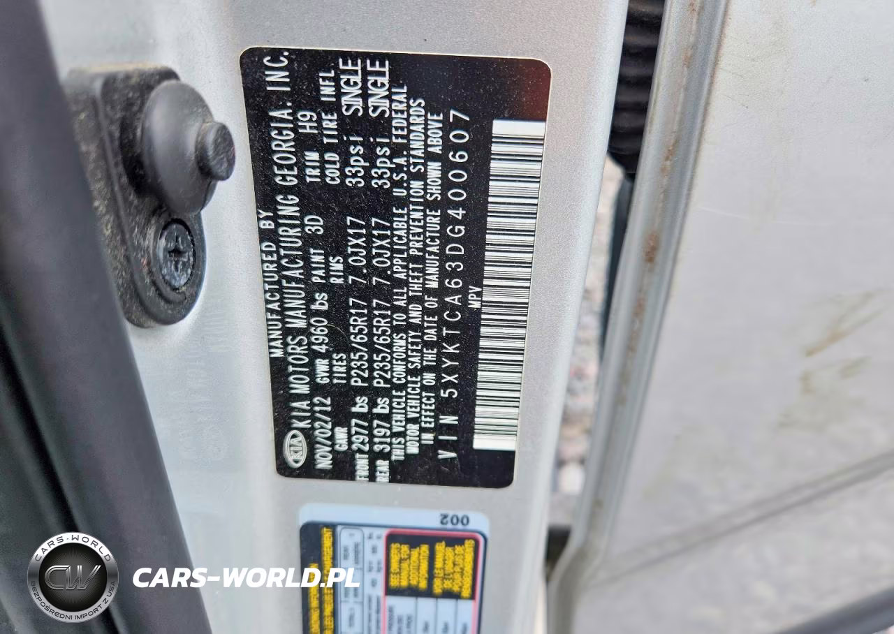 2013 Kia Sorento Lx VIN:5XYKTCA63DG400607 - 12