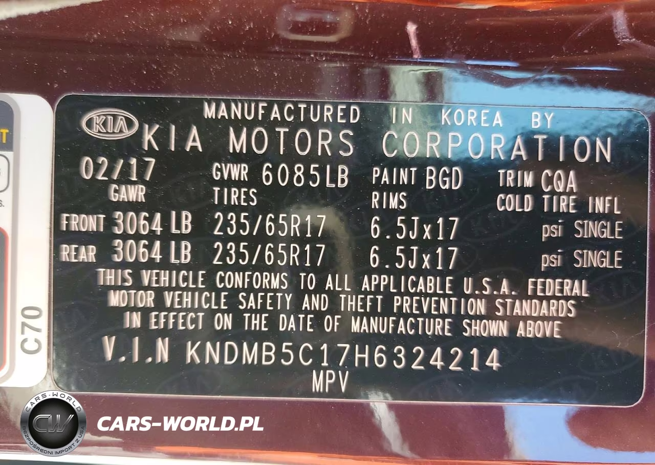 2017 Kia Sedona Lx VIN:KNDMB5C17H6324214 - 13