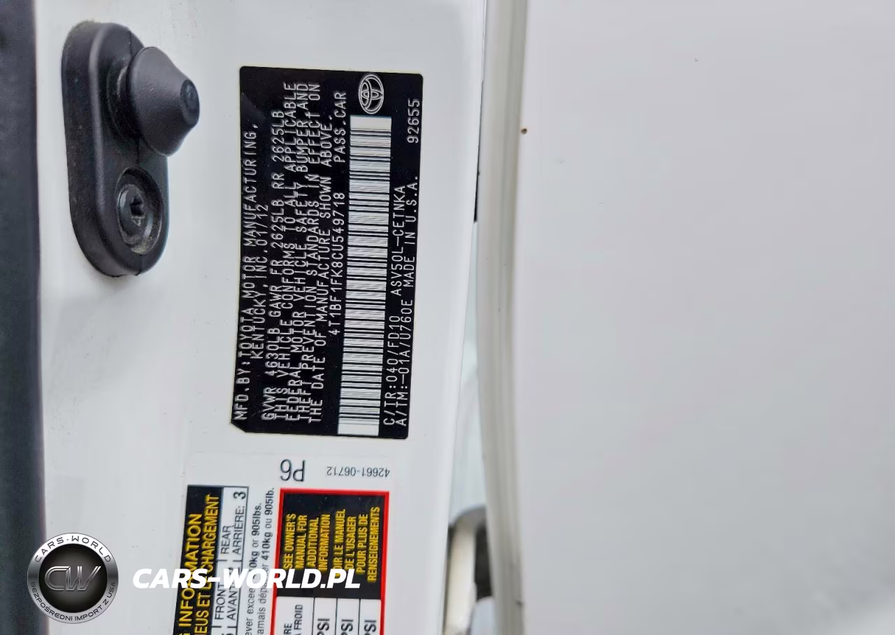 2012 Toyota Camry Le VIN:4T1BF1FK8CU549718 - 12