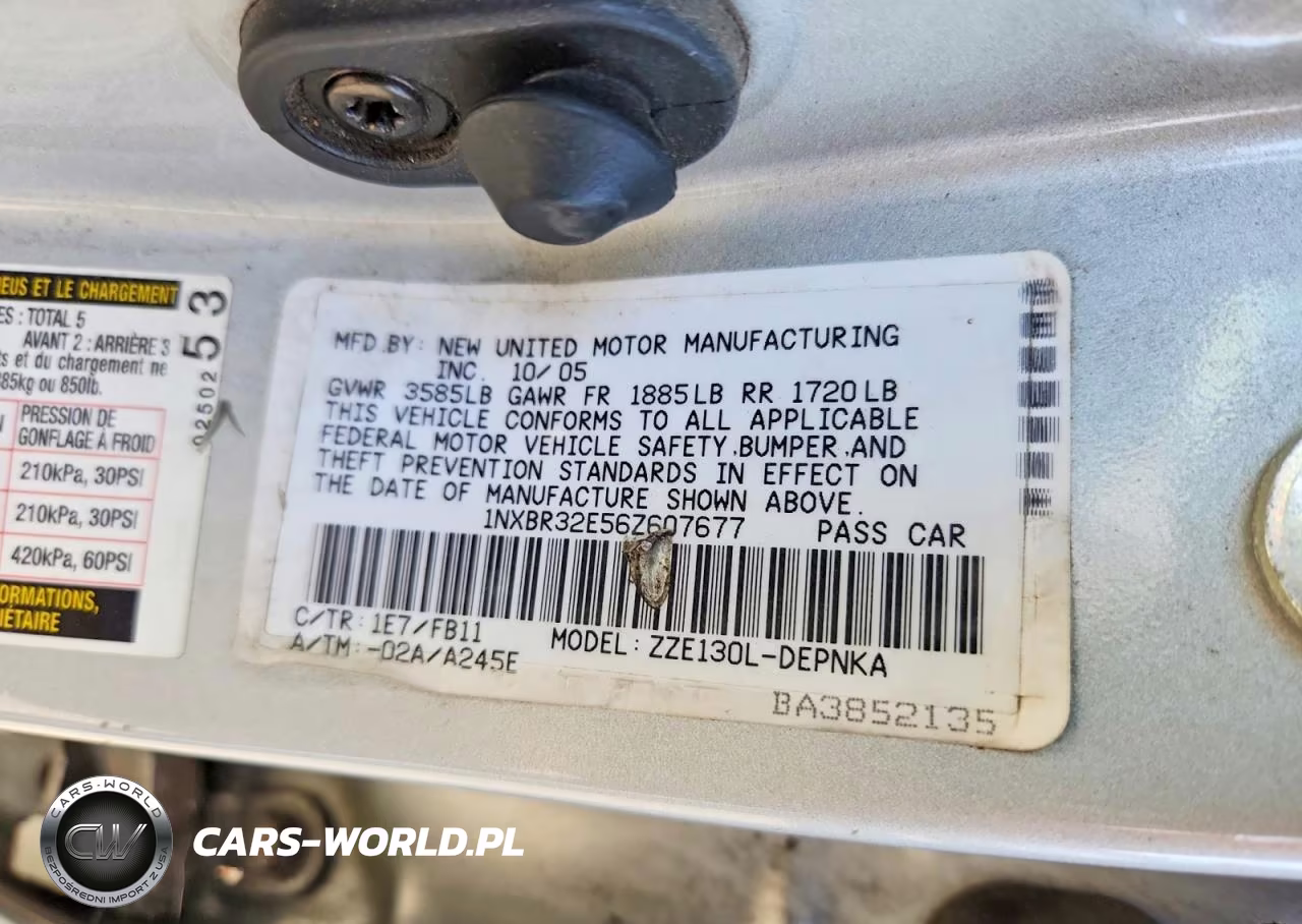 2006 Toyota Corolla Le VIN:1NXBR32E56Z607677 - 12
