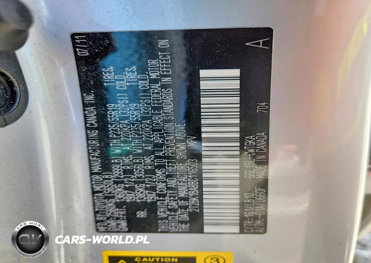 2011 Lexus Rx 350 VIN:2T2BK1BA8BC116503 - 13