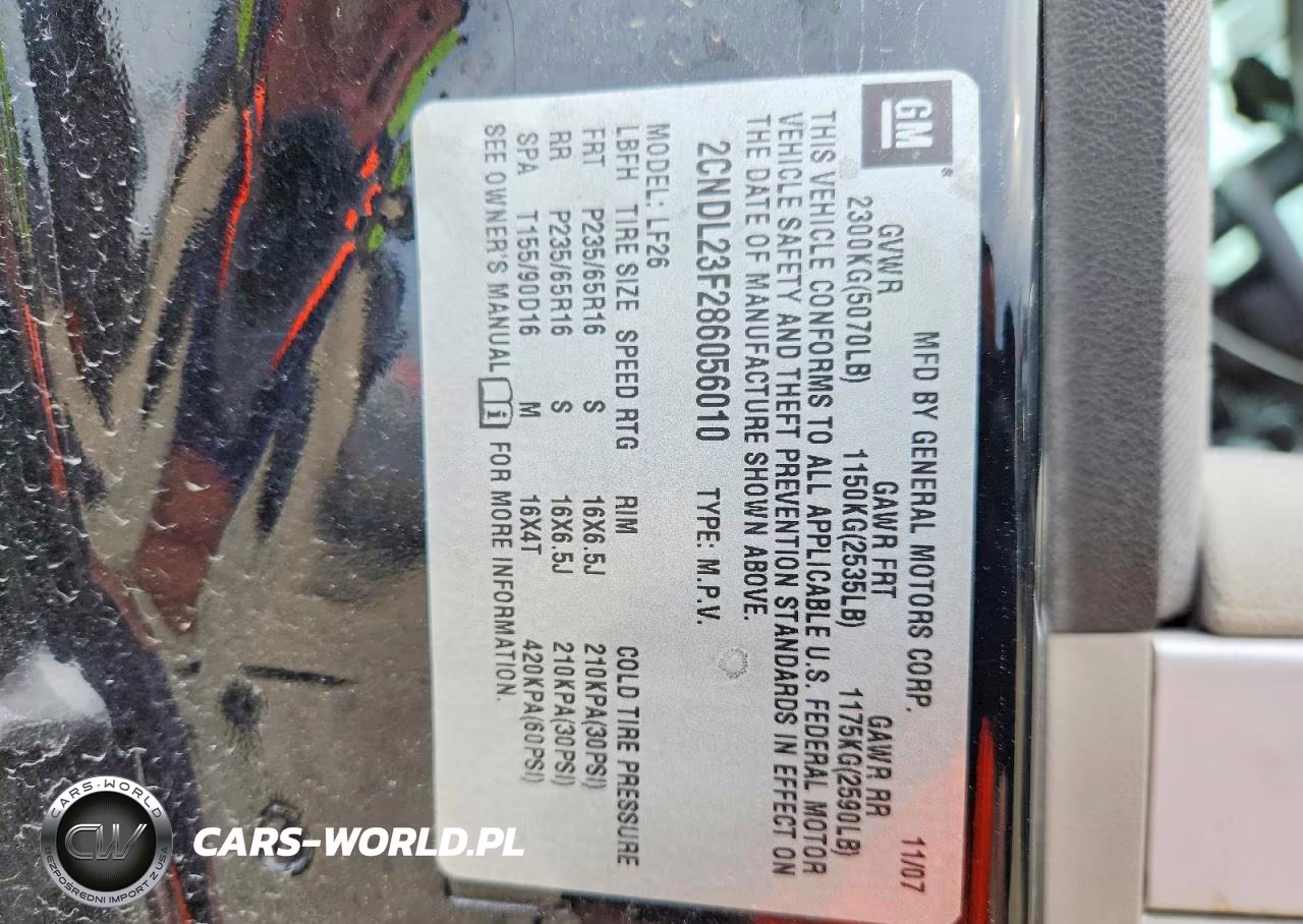 2008 Chevrolet Equinox Ls VIN:2CNDL23F286056010 - 14