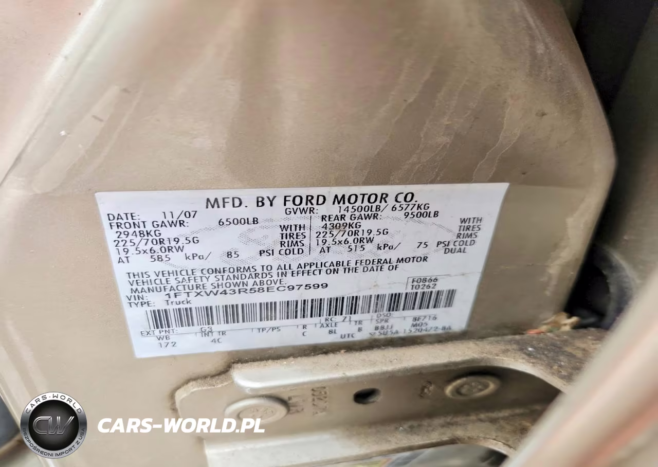 2008 Ford F450 Super Duty VIN:1FTXW43R58EC97599 - 12