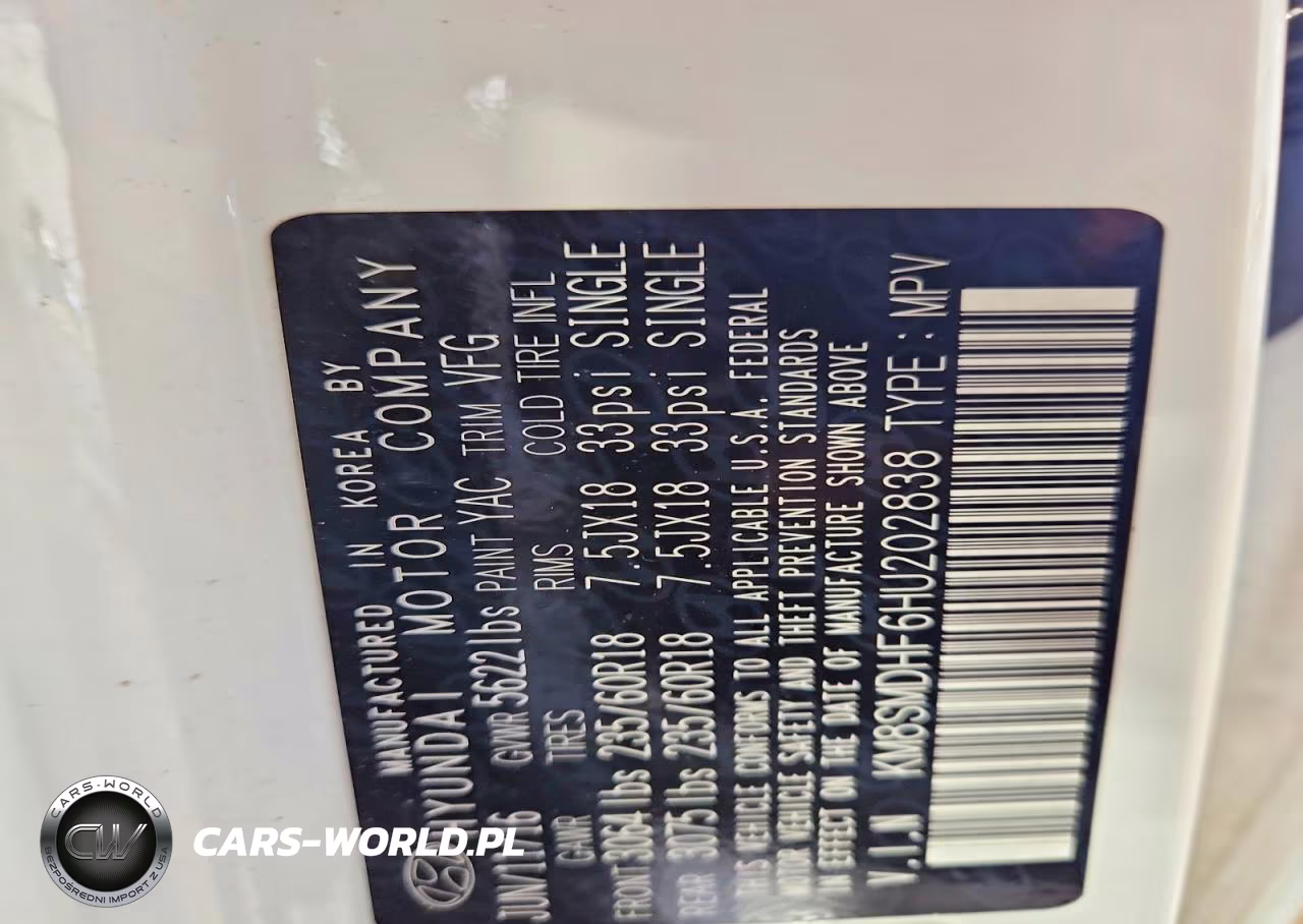 2017 Hyundai Santa Fe Se VIN:KM8SMDHF6HU202838 - 13