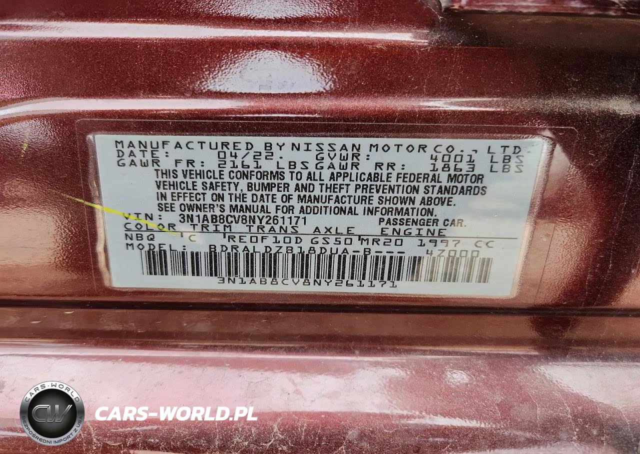 2022 Nissan Sentra Sv VIN:3N1AB8CV8NY261171 - 12