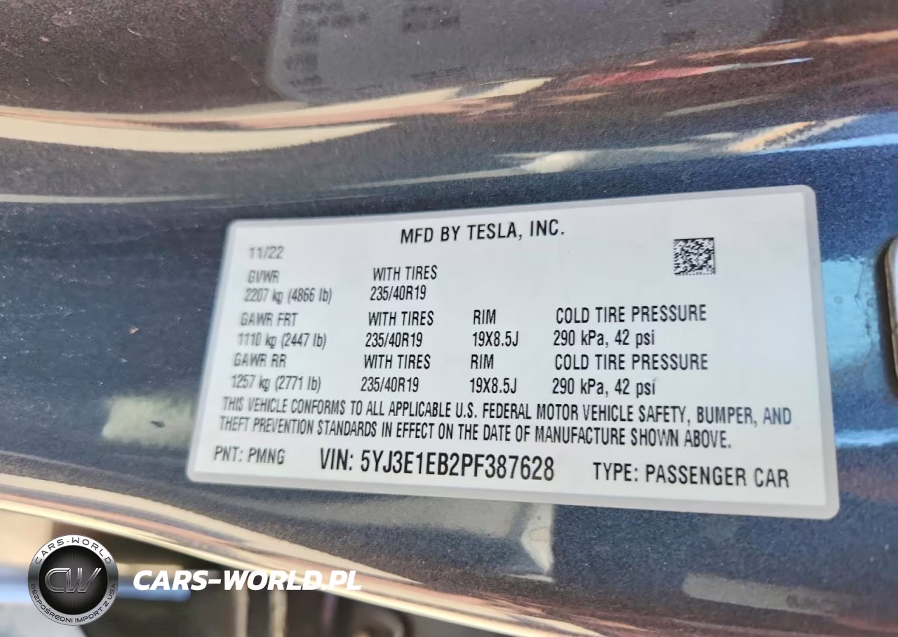 2023 Tesla Model 3 VIN:5YJ3E1EB2PF387628 - 12