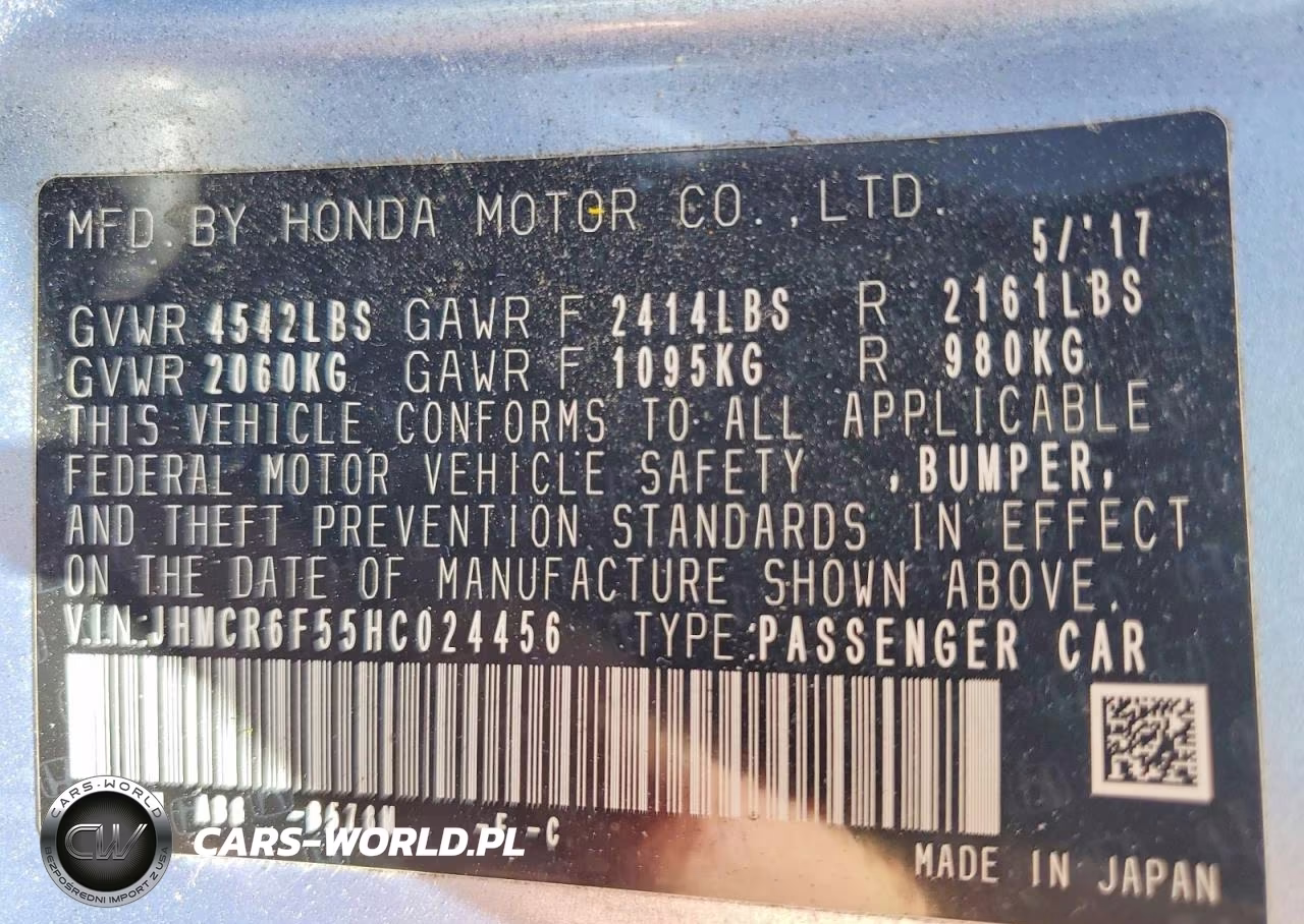 2017 Honda Accord Hybrid Exl VIN:JHMCR6F55HC024456 - 12