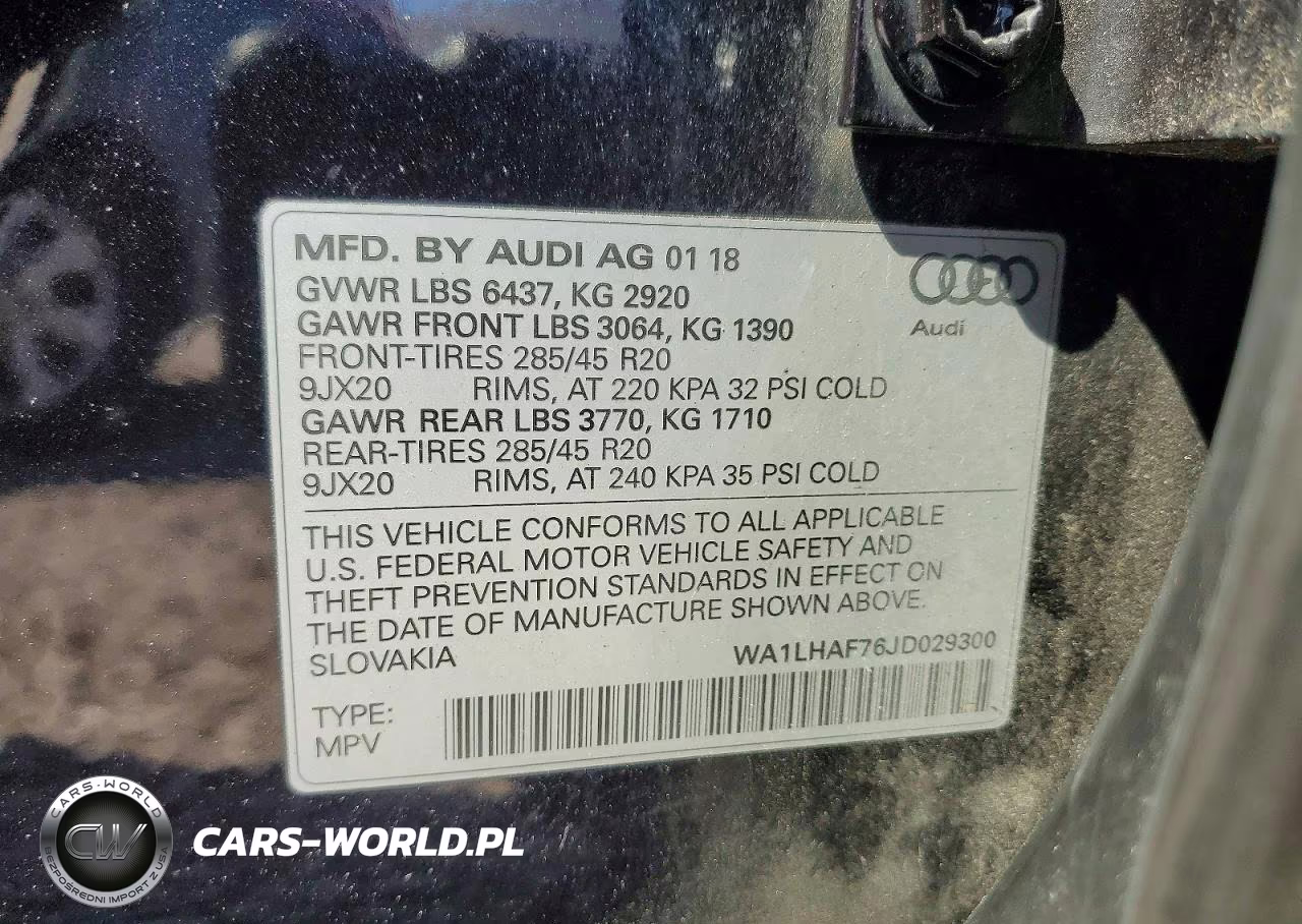 2018 Audi Q7 Premium Plus VIN:WA1LHAF76JD029300 - 14