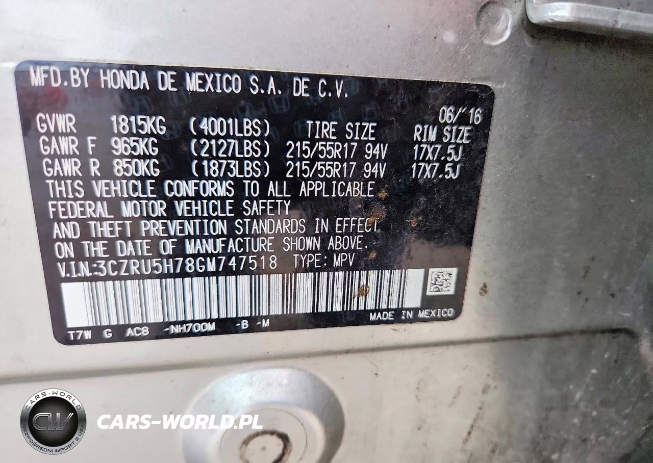 2016 Honda Hr-V VIN:3CZRU5H78GM747518 - 13