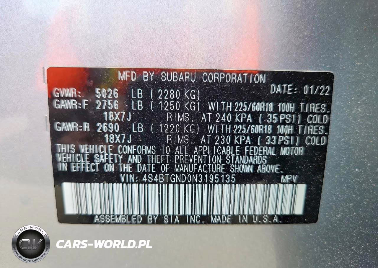 2022 Subaru Outback Limited Xt VIN:4S4BTGND0N3195135 - 14
