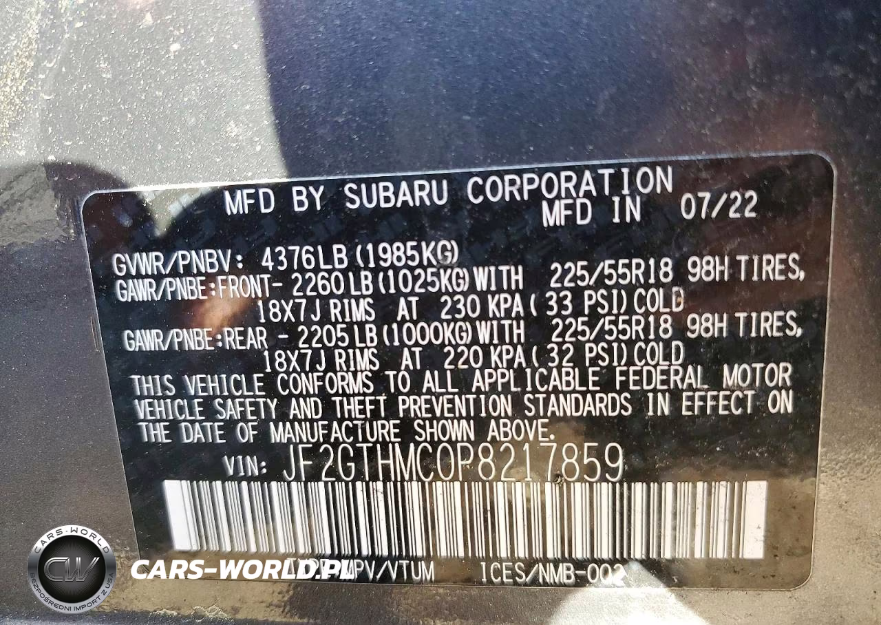 2023 Subaru Crosstrek Limited VIN:JF2GTHMC0P8217859 - 12