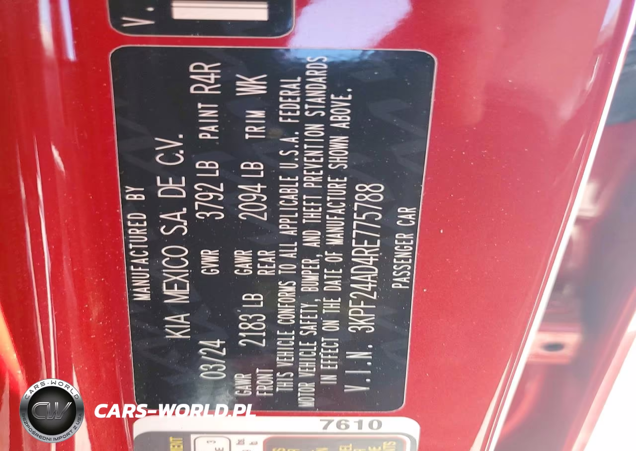 2024 Kia Forte Lxs VIN:3KPF24AD4RE775788 - 12