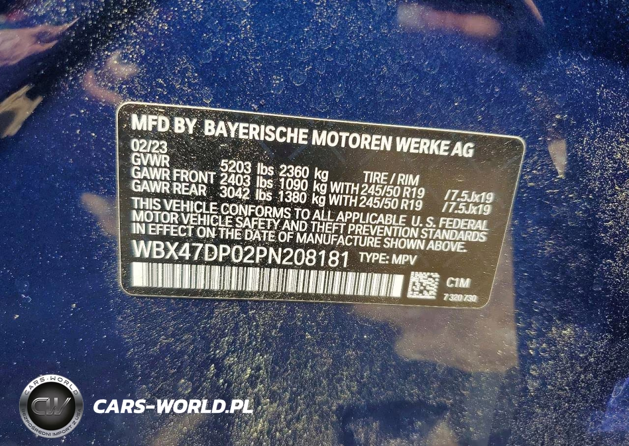 2023 BMW X3 Sdrive30I VIN:WBX47DP02PN208181 - 13