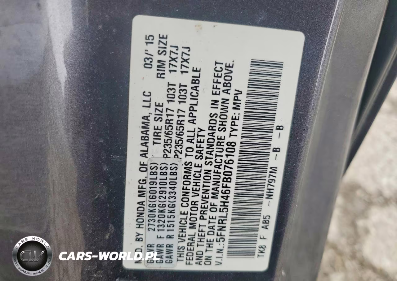 2015 Honda Odyssey Ex VIN:5FNRL5H46FB076108 - 13