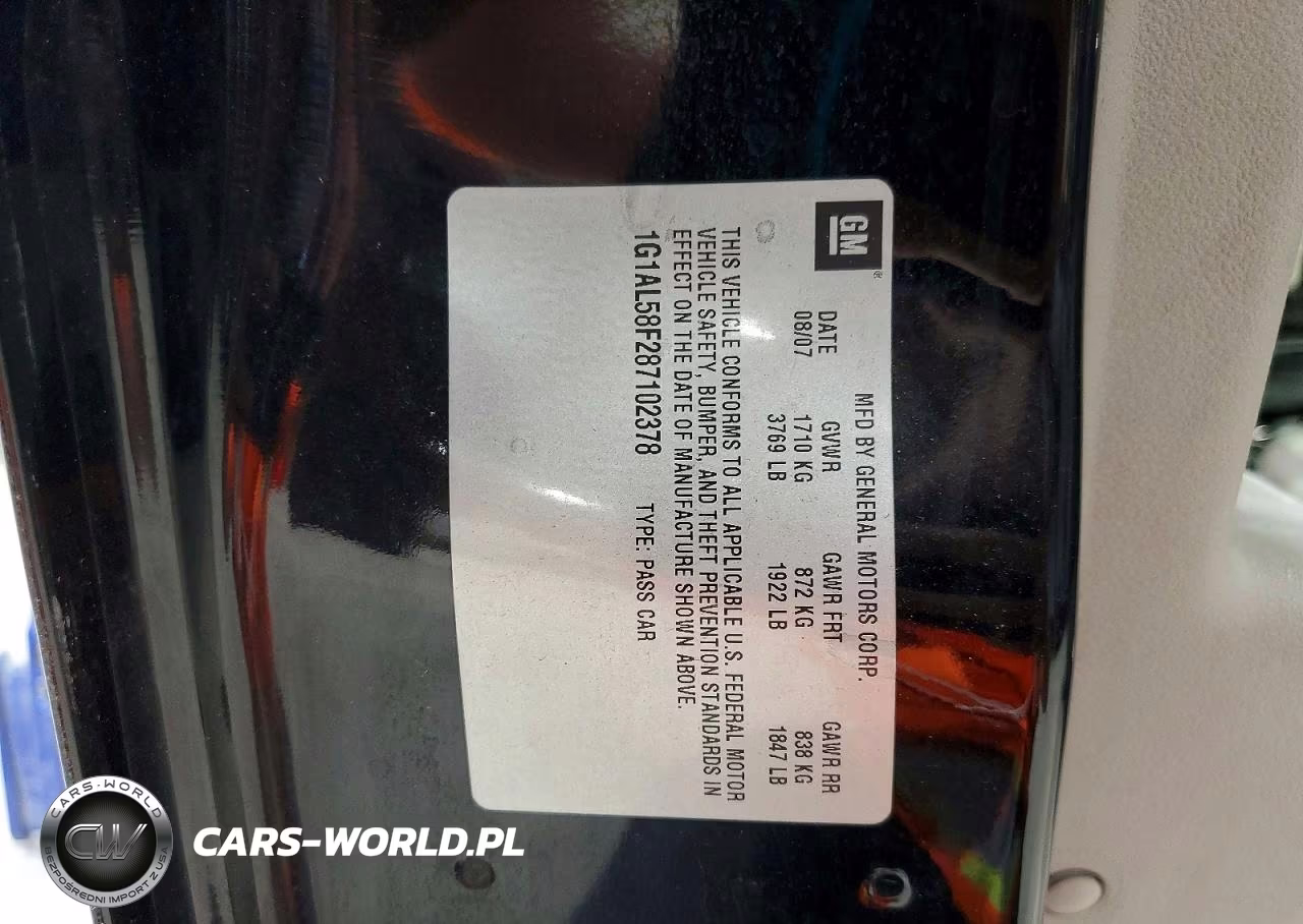 2008 Chevrolet Cobalt Lt VIN:1G1AL58F287102378 - 12