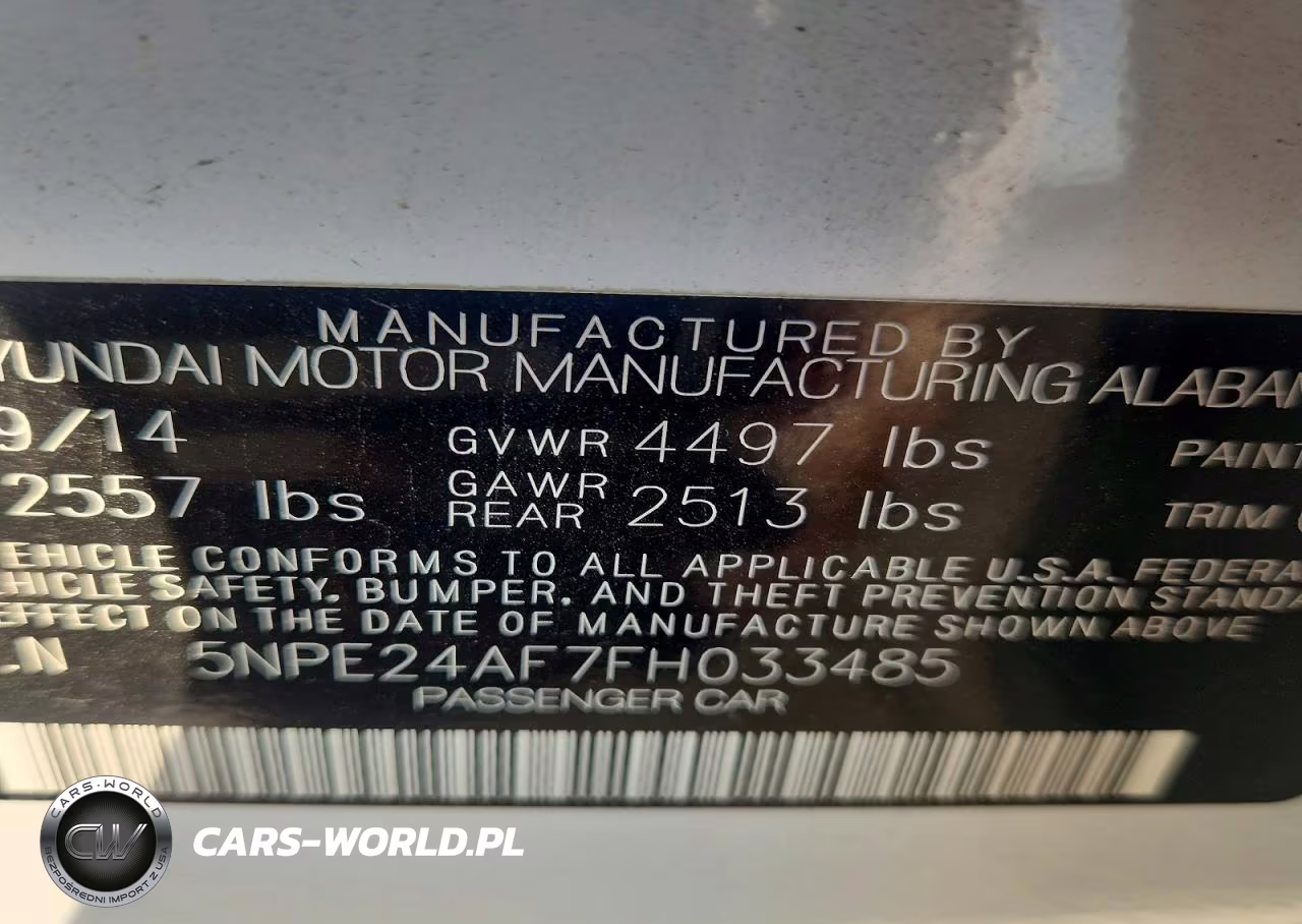 2015 Hyundai Sonata Se VIN:5NPE24AF7FH033485 - 12