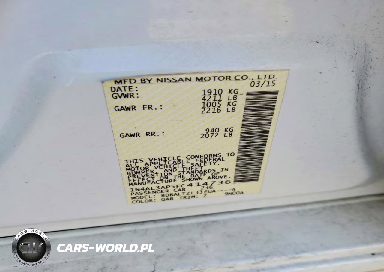 2015 Nissan Altima 2.5 Sl VIN:1N4AL3AP5FC414736 - 12