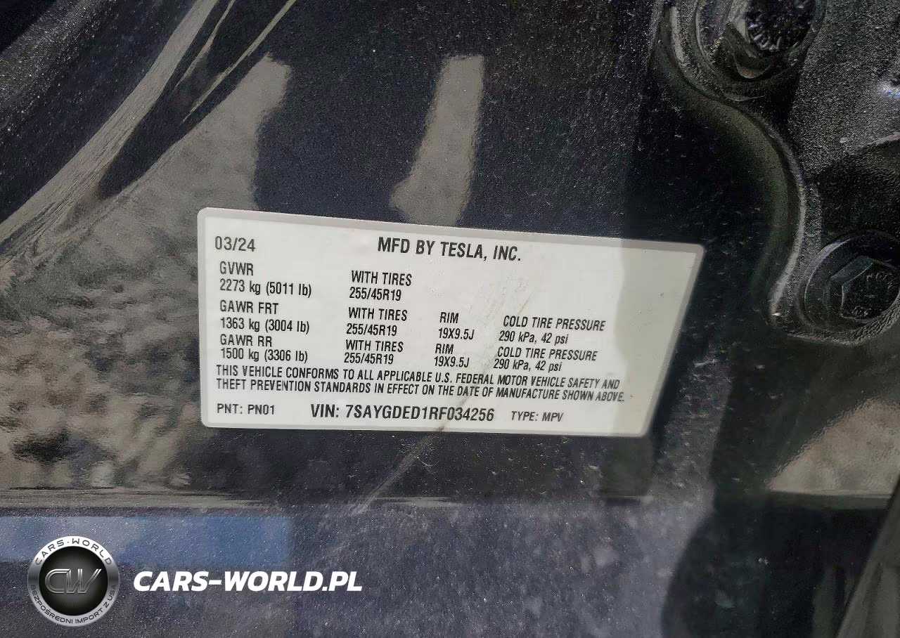 2024 Tesla Model Y VIN:7SAYGDED1RF034256 - 13