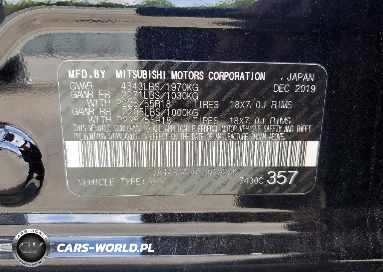 2020 Mitsubishi Outlander Sport Es VIN:JA4AR3AU8LU019206 - 13