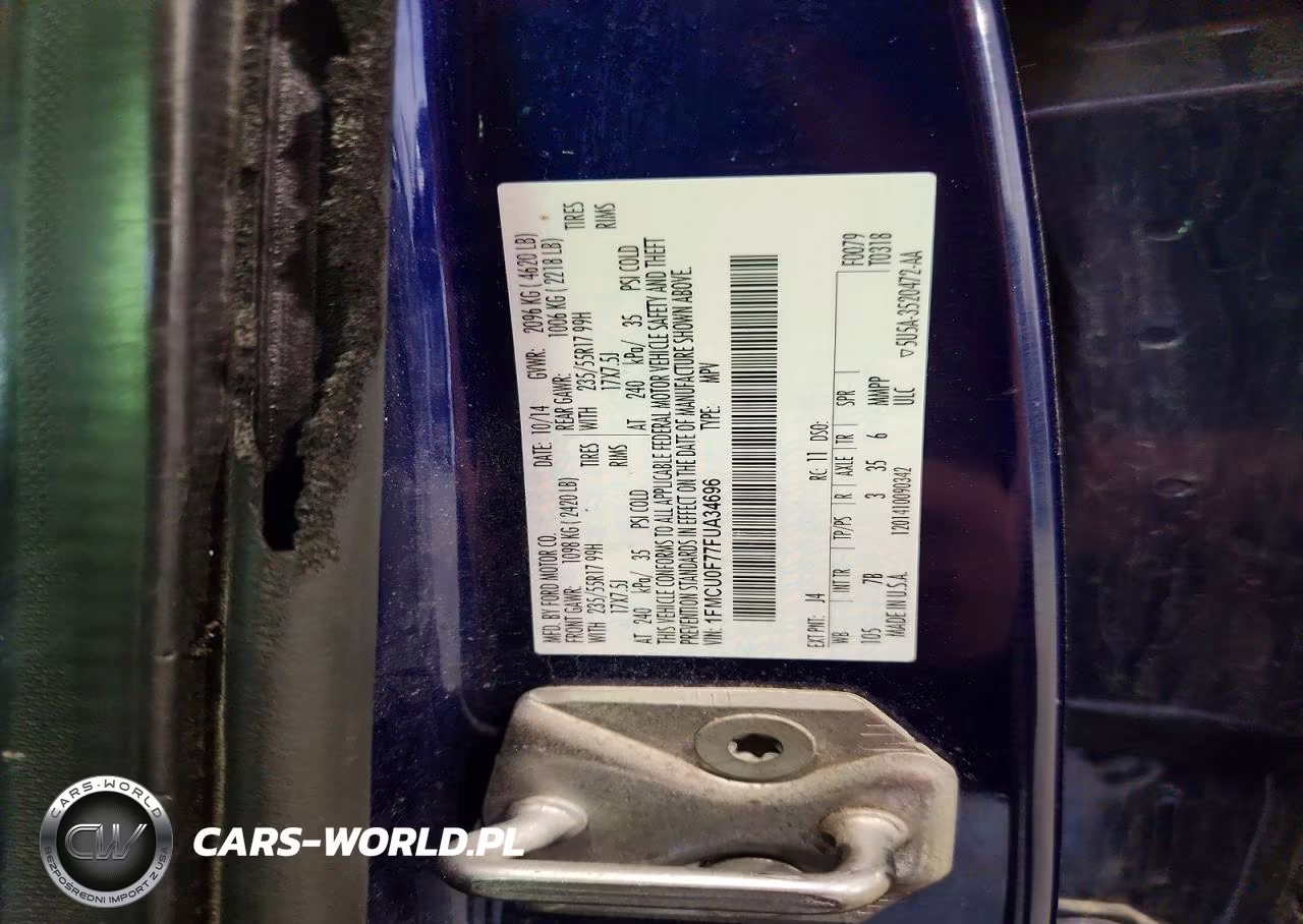 2015 Ford Escape S VIN:1FMCU0F77FUA34696 - 14